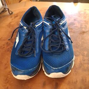 avia mens size 11 blue cantilever running shoes mesh athletic sneakers walking